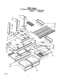 05 - Shelf, Lit / Optional parts for Whirlpool Refrigerator ET22PKXAN00 from AppliancePartsPros.com