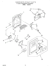 08 - Dispenser Front parts for Whirlpool Refrigerator TS22AQXEN00 from AppliancePartsPros.com