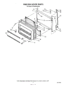06 - Freezer Door parts for Whirlpool Refrigerator ET20GMXWW00 from AppliancePartsPros.com