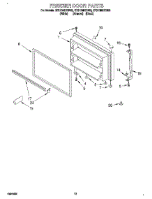 07 - Freezer Door, Lit / Optional parts for Whirlpool Refrigerator ET21DMXDN02 from AppliancePartsPros.com