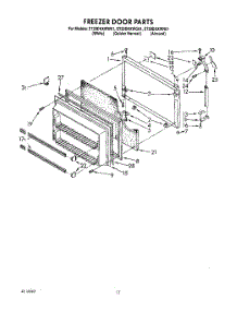07 - Freezer Door parts for Whirlpool Refrigerator ET20DKXWW01 from AppliancePartsPros.com