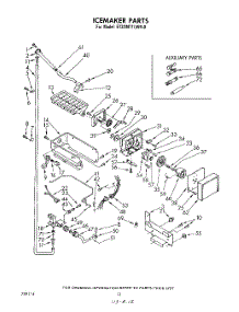07 - Icemaker parts for Whirlpool Refrigerator ET22MT1LWR0 from AppliancePartsPros.com