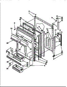 Refrigerator Door parts for Whirlpool Refrigerator ET22DMXBN02 from AppliancePartsPros.com