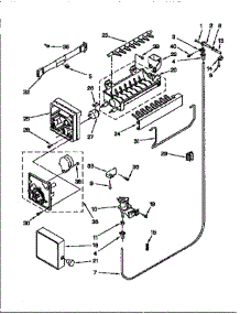 Icemaker parts for Whirlpool Refrigerator ET22DMXBN02 from AppliancePartsPros.com