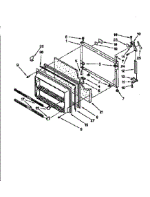 Freezer Door parts for Whirlpool Refrigerator ET22DMXBN02 from AppliancePartsPros.com