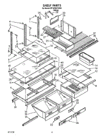04 - Shelf, Lit / Optional parts for Whirlpool Refrigerator RT18RKXYW00 from AppliancePartsPros.com