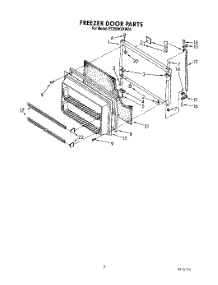 05 - Freezer Door parts for Whirlpool Refrigerator ET20NKXXW00 from AppliancePartsPros.com