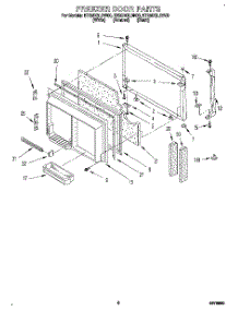 04 - Freezer Door parts for Whirlpool Refrigerator ET25DQLDB00 from AppliancePartsPros.com