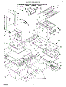 05 - Shelf parts for Whirlpool Refrigerator ET25DQLDB00 from AppliancePartsPros.com