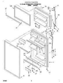 02 - Door parts for Whirlpool Refrigerator ET20NMXDW01 from AppliancePartsPros.com