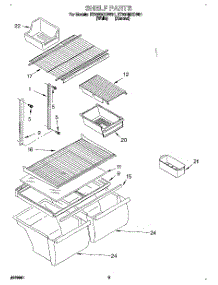 05 - Shelf parts for Whirlpool Refrigerator ET20NMXDW01 from AppliancePartsPros.com