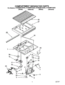 04 - Compartment Separator parts for Whirlpool Refrigerator ET20NMXAN00 from AppliancePartsPros.com
