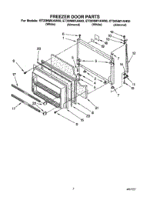 06 - Freezer Door parts for Whirlpool Refrigerator ET20NMXAN00 from AppliancePartsPros.com
