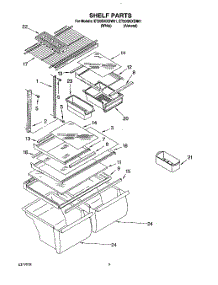 05 - Shelf, Lit / Optional parts for Whirlpool Refrigerator ET20GKXDN01 from AppliancePartsPros.com