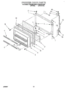 08 - Freezer Door, Lit / Optional parts for Whirlpool Refrigerator ET22PMXAW00 from AppliancePartsPros.com