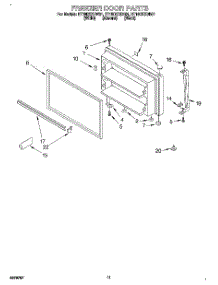 06 - Freezer Door, Lit / Optional parts for Whirlpool Refrigerator ET19DKXDB01 from AppliancePartsPros.com