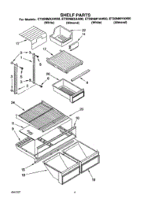 05 - Shelf parts for Whirlpool Refrigerator ET20NMYAN00 from AppliancePartsPros.com