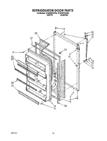 07 - Refrigerator Door, Lit / Optional parts for Whirlpool Refrigerator ET20NKXZW00 from AppliancePartsPros.com
