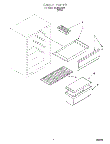 03 - Shelf parts for Whirlpool Refrigerator ML05CCXHW from AppliancePartsPros.com