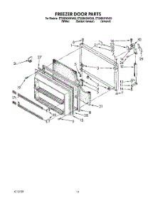 07 - Freezer Door parts for Whirlpool Refrigerator ET20DKXWG03 from AppliancePartsPros.com