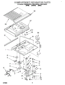 03 - Compartment Separator parts for Whirlpool Refrigerator ET25DQRBN01 from AppliancePartsPros.com