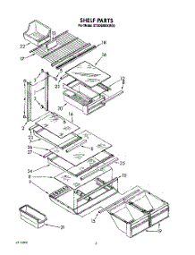 04 - Shelf parts for Whirlpool Refrigerator ET20GMXXW00 from AppliancePartsPros.com