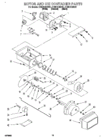 08 - Motor And Ice Container parts for Whirlpool Refrigerator ET25DQRBN01 from AppliancePartsPros.com
