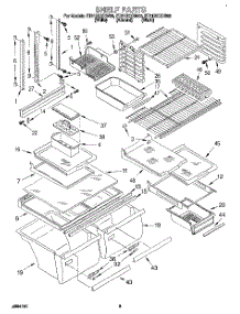 03 - Shelf parts for Whirlpool Refrigerator ET21DKXDN03 from AppliancePartsPros.com