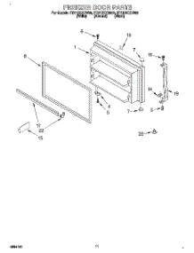 06 - Freezer Door, Lit / Optional parts for Whirlpool Refrigerator ET21DKXDN03 from AppliancePartsPros.com