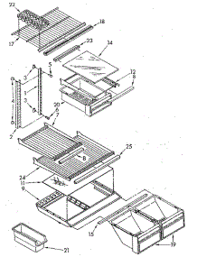 Shelf parts for Whirlpool Refrigerator ET20NKXSM11 from AppliancePartsPros.com