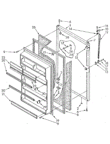 Refrigerator Door parts for Whirlpool Refrigerator ET20NKXSM11 from AppliancePartsPros.com