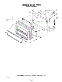 08 - Freezer Door parts for Whirlpool Refrigerator ET20DKXTG03 from AppliancePartsPros.com