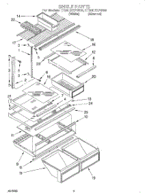 04 - Shelf parts for Whirlpool Refrigerator ET20LKXAN00 from AppliancePartsPros.com