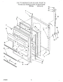 07 - Refrigerator Door, Lit / Optional parts for Whirlpool Refrigerator ET20LKXAN00 from AppliancePartsPros.com