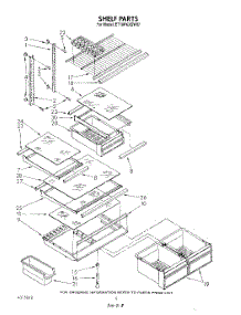 05 - Shelf parts for Whirlpool Refrigerator ET18PKXSW07 from AppliancePartsPros.com
