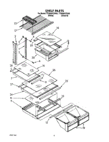 04 - Shelf parts for Whirlpool Refrigerator TT20AKXZW00 from AppliancePartsPros.com