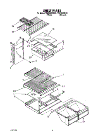 05 - Shelf parts for Whirlpool Refrigerator TT20BKXZW01 from AppliancePartsPros.com