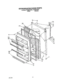 08 - Refrigerator Door, Lit / Optional parts for Whirlpool Refrigerator TT20BKXZW01 from AppliancePartsPros.com