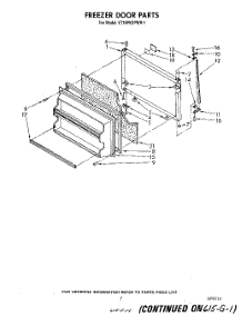 06 - Freezer Door parts for Whirlpool Refrigerator ET18PKXPWR1 from AppliancePartsPros.com