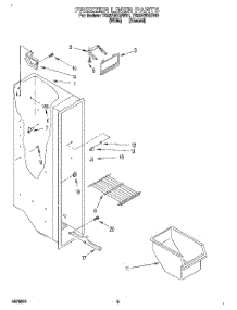 04 - Freezer Liner parts for Whirlpool Refrigerator TS22AWXBW01 from AppliancePartsPros.com