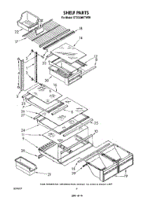 05 - Shelf parts for Whirlpool Refrigerator ET20GMXTG00 from AppliancePartsPros.com