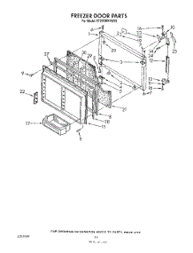 09 - Freezer Door parts for Whirlpool Refrigerator ET25DMXVW03 from AppliancePartsPros.com