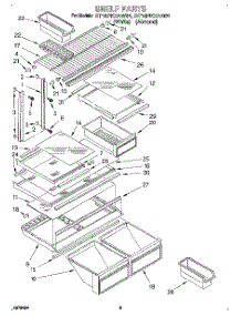 04 - Shelf parts for Whirlpool Refrigerator ET18PKXAW01 from AppliancePartsPros.com