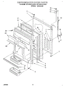 07 - Refrigerator Door, Lit / Optional parts for Whirlpool Refrigerator ET18PKXAW01 from AppliancePartsPros.com