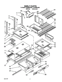 05 - Shelf, Lit / Optional parts for Whirlpool Refrigerator ET22DMXAW01 from AppliancePartsPros.com