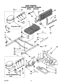 06 - Unit parts for Whirlpool Refrigerator ET22DMXAW01 from AppliancePartsPros.com