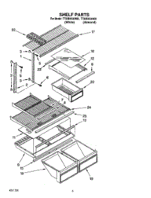 05 - Shelf parts for Whirlpool Refrigerator TT20BKXAW00 from AppliancePartsPros.com