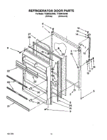 08 - Refrigerator Door, Lit / Optional parts for Whirlpool Refrigerator TT20BKXAW00 from AppliancePartsPros.com