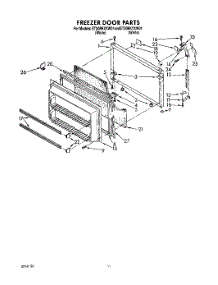 07 - Freezer Door parts for Whirlpool Refrigerator ET20RKXXW01 from AppliancePartsPros.com