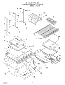 03 - Shelf parts for Whirlpool Refrigerator ET19DKXFN00 from AppliancePartsPros.com